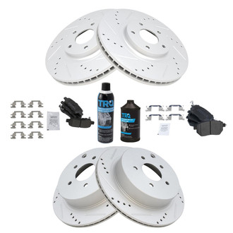 TRQ® - Performance Semi-Metallic Front and Rear Brake Kit