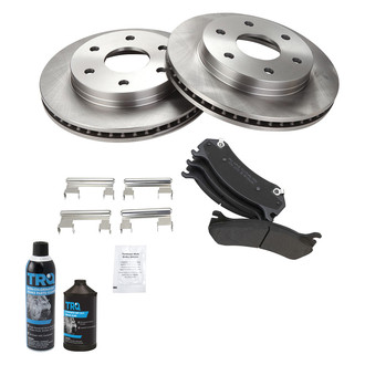 TRQ® - Front Disc Brake Kit with Semi-Metallic Pads