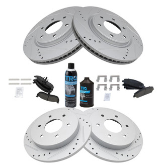 TRQ® - Performance Ceramic Front and Rear Brake Kit