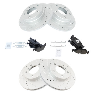 TRQ® - Performance Ceramic Front and Rear Brake Kit
