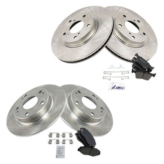 TRQ® - Front and Rear Disc Brake Kit with Ceramic Pads