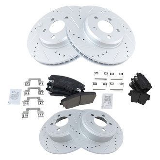TRQ® - Performance Ceramic Front and Rear Brake Kit