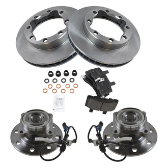 TRQ® - Disc Brake Kit with Ceramic Pads and Hub Assemblies
