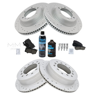 TRQ® - Performance Ceramic Front and Rear Brake Kit