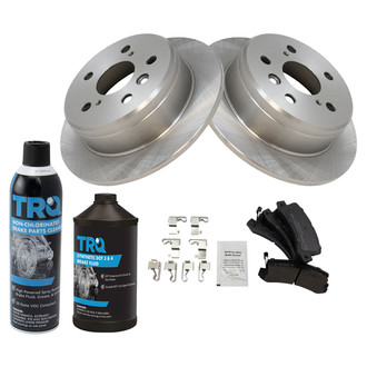 TRQ® - Rear Disc Brake Kit with Semi-Metallic Pads