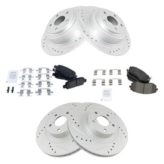 TRQ® - Performance Ceramic Front and Rear Brake Kit
