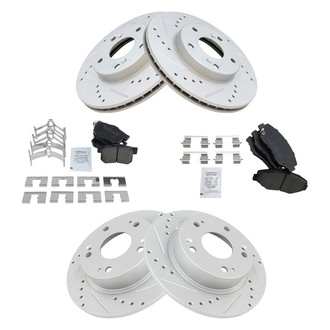TRQ® - Performance Ceramic Front and Rear Brake Kit