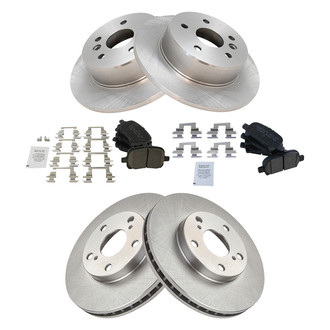 TRQ® - Front and Rear Disc Brake Kit with Ceramic Pads