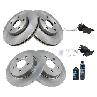 TRQ® - Front and Rear Disc Brake Kit with Ceramic Pads