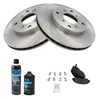 TRQ® - Front Disc Brake Kit with Semi-Metallic Pads