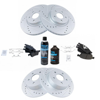 TRQ® - Performance Ceramic Front and Rear Brake Kit