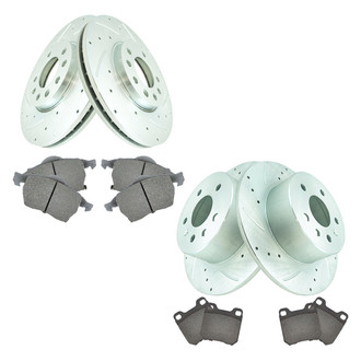 TRQ® - Performance Ceramic Front and Rear Brake Kit