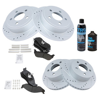 TRQ® - Performance Semi-Metallic Front and Rear Brake Kit