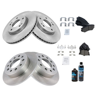 TRQ® - Front and Rear Disc Brake Kit with Ceramic Pads