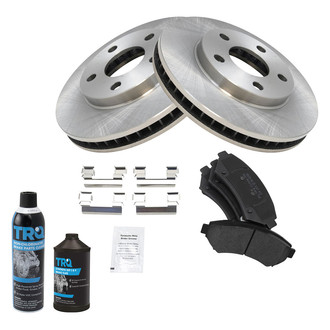 TRQ® - Front Disc Brake Kit with Semi-Metallic Pads