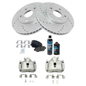TRQ® - Performance Ceramic Front Brake Kit with Calipers