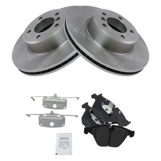 TRQ® - Front Disc Brake Kit with Semi-Metallic Pads