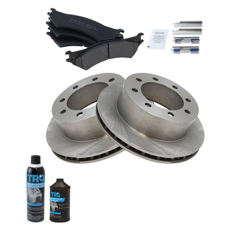 TRQ® - Rear Disc Brake Kit with Semi-Metallic Pads