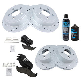 TRQ® - Performance Ceramic Front and Rear Brake Kit