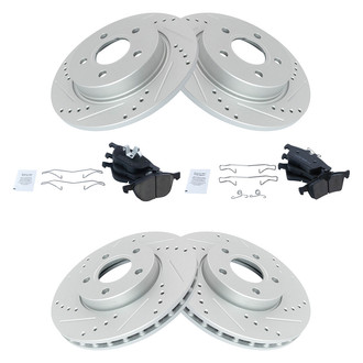 TRQ® - Performance Ceramic Front and Rear Brake Kit