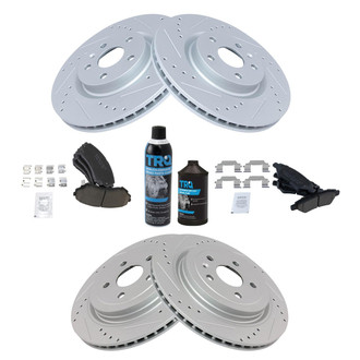 TRQ® - Performance Ceramic Front and Rear Brake Kit