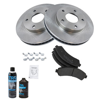 TRQ® - Front Disc Brake Kit with Semi-Metallic Pads