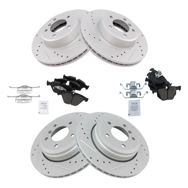 TRQ® - Performance Ceramic Front and Rear Brake Kit