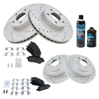 TRQ® - Performance Ceramic Front and Rear Brake Kit