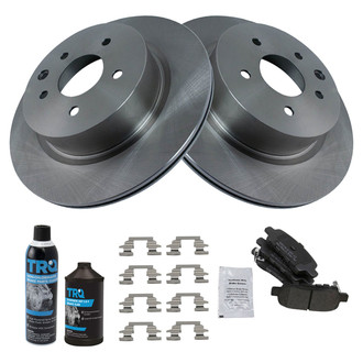 TRQ® - Rear Disc Brake Kit with Semi-Metallic Pads