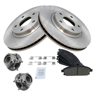 TRQ® - Disc Brake Kit with Ceramic Pads and Hub Assemblies