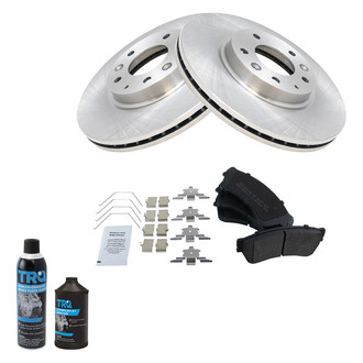 TRQ® - Front Disc Brake Kit with Semi-Metallic Pads
