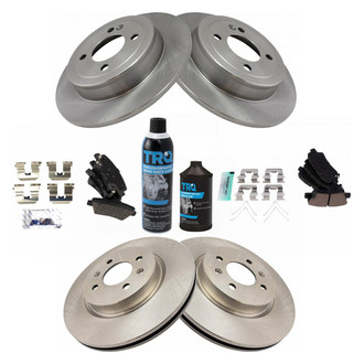 TRQ® - Front and Rear Disc Brake Kit with Ceramic Pads