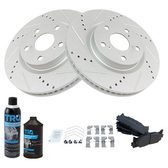 TRQ® - Performance Semi-Metallic Front Brake Kit