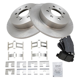 TRQ® - Rear Disc Brake Kit with Semi-Metallic Pads