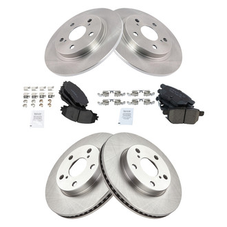 TRQ® - Front and Rear Disc Brake Kit with Ceramic Pads