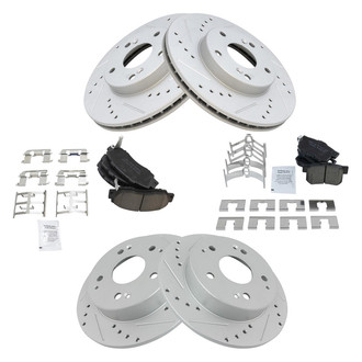 TRQ® - Performance Ceramic Front and Rear Brake Kit