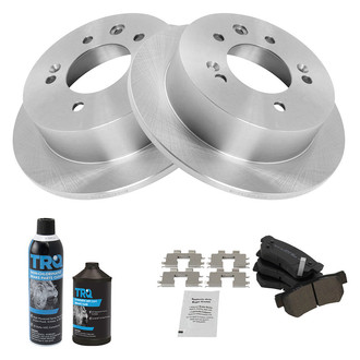TRQ® - Rear Disc Brake Kit with Semi-Metallic Pads