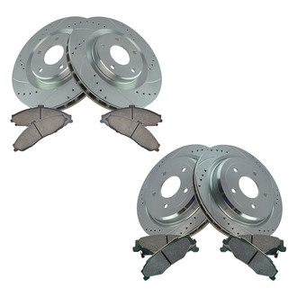 TRQ® - Performance Ceramic Front and Rear Brake Kit