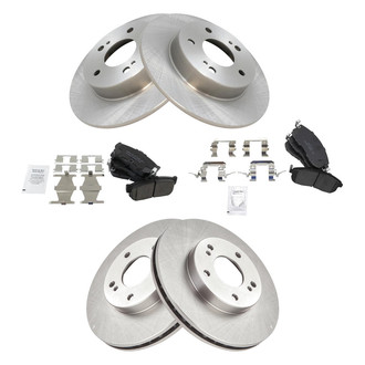 TRQ® - Front and Rear Disc Brake Kit with Ceramic Pads