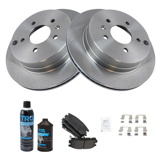 TRQ® - Rear Disc Brake Kit with Semi-Metallic Pads