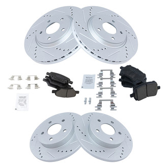 TRQ® - Performance Ceramic Front and Rear Brake Kit