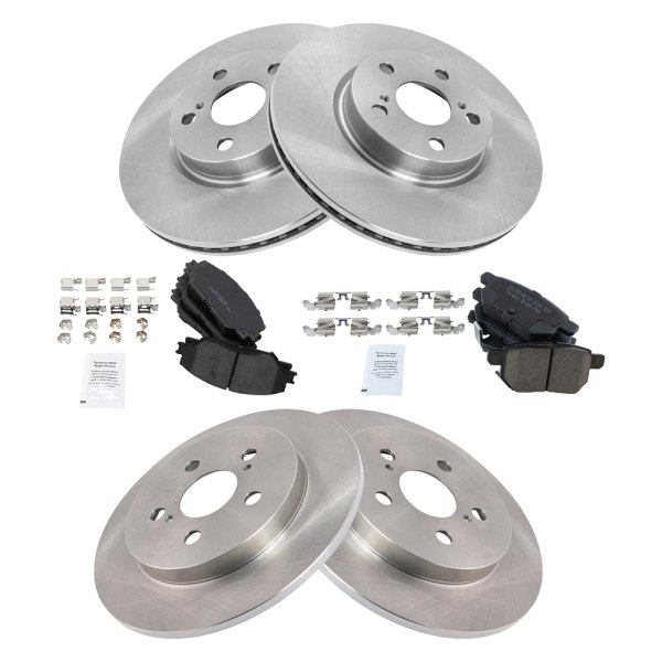 TRQ® - Front and Rear Disc Brake Kit with Ceramic Pads