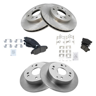 TRQ® - Front and Rear Disc Brake Kit with Ceramic Pads