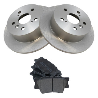 TRQ® - Rear Disc Brake Kit with Semi-Metallic Pads