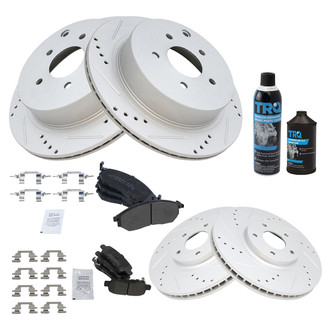 TRQ® - Performance Semi-Metallic Front and Rear Brake Kit
