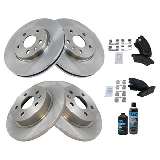 TRQ® - Front and Rear Disc Brake Kit with Ceramic Pads