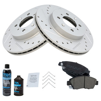 TRQ® - Performance Ceramic Front Brake Kit