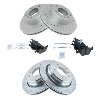 TRQ® - Performance Ceramic Front and Rear Brake Kit