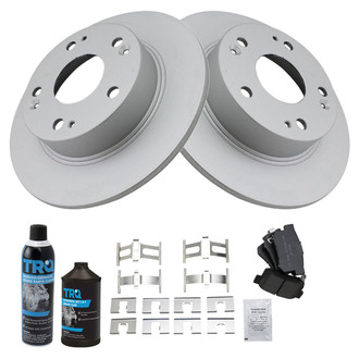 TRQ® - Rear Disc Brake Kit with Semi-Metallic Pads