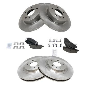 TRQ® - Front and Rear Disc Brake Kit with Ceramic Pads